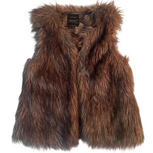 Anthropologie Sanctuary Original Natalie Faux Fur Vest Lined Women's Size M